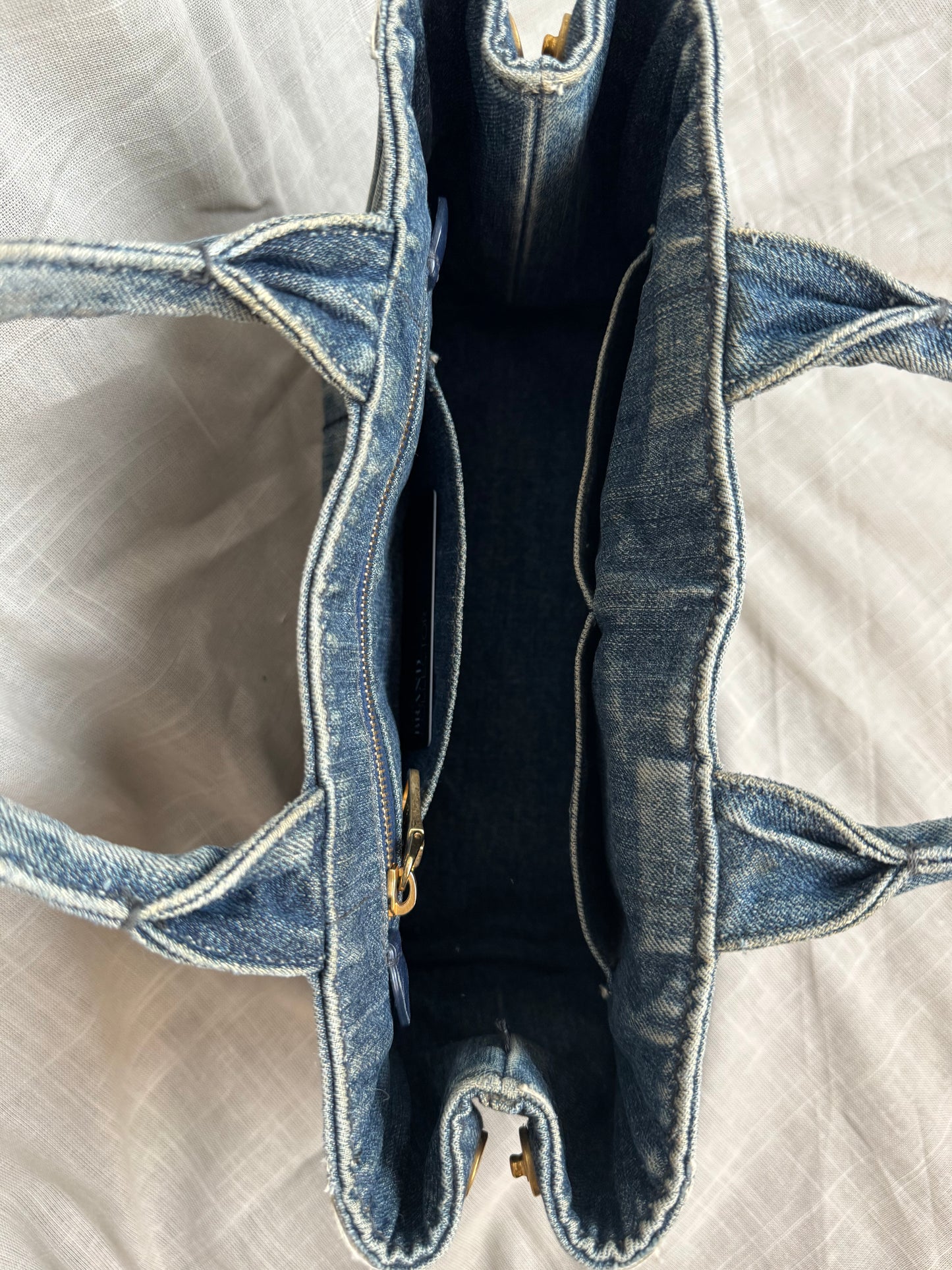 Prada Canapa Tote Denim