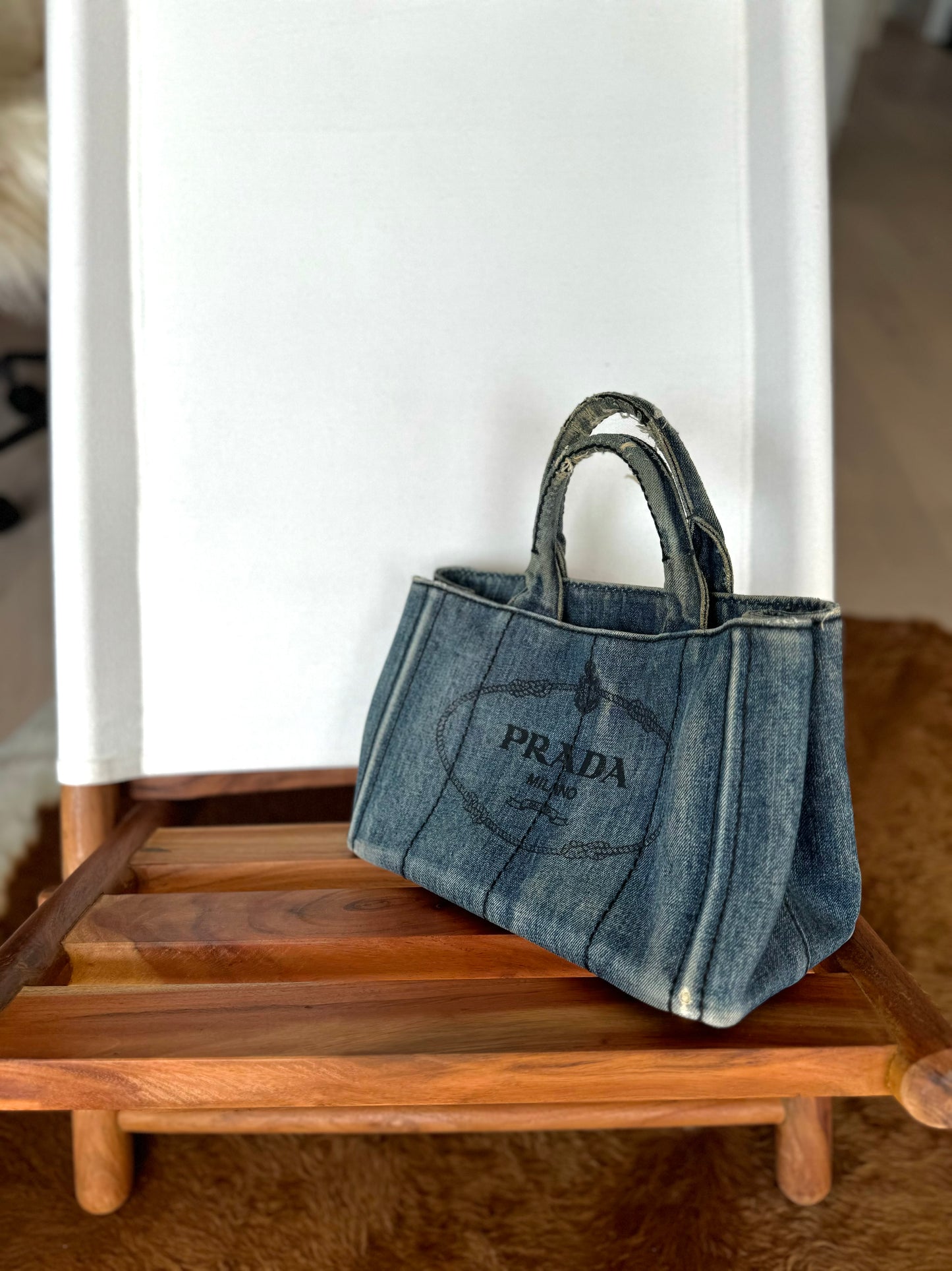 Prada Canapa Tote Denim