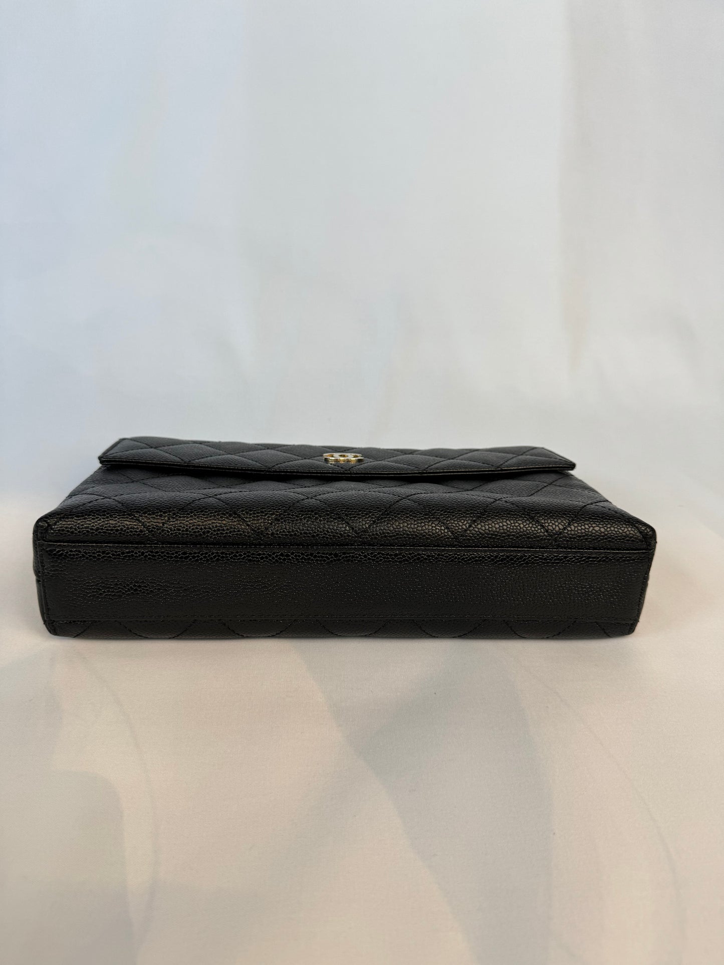 Chanel Quilted CC-flap clutch
