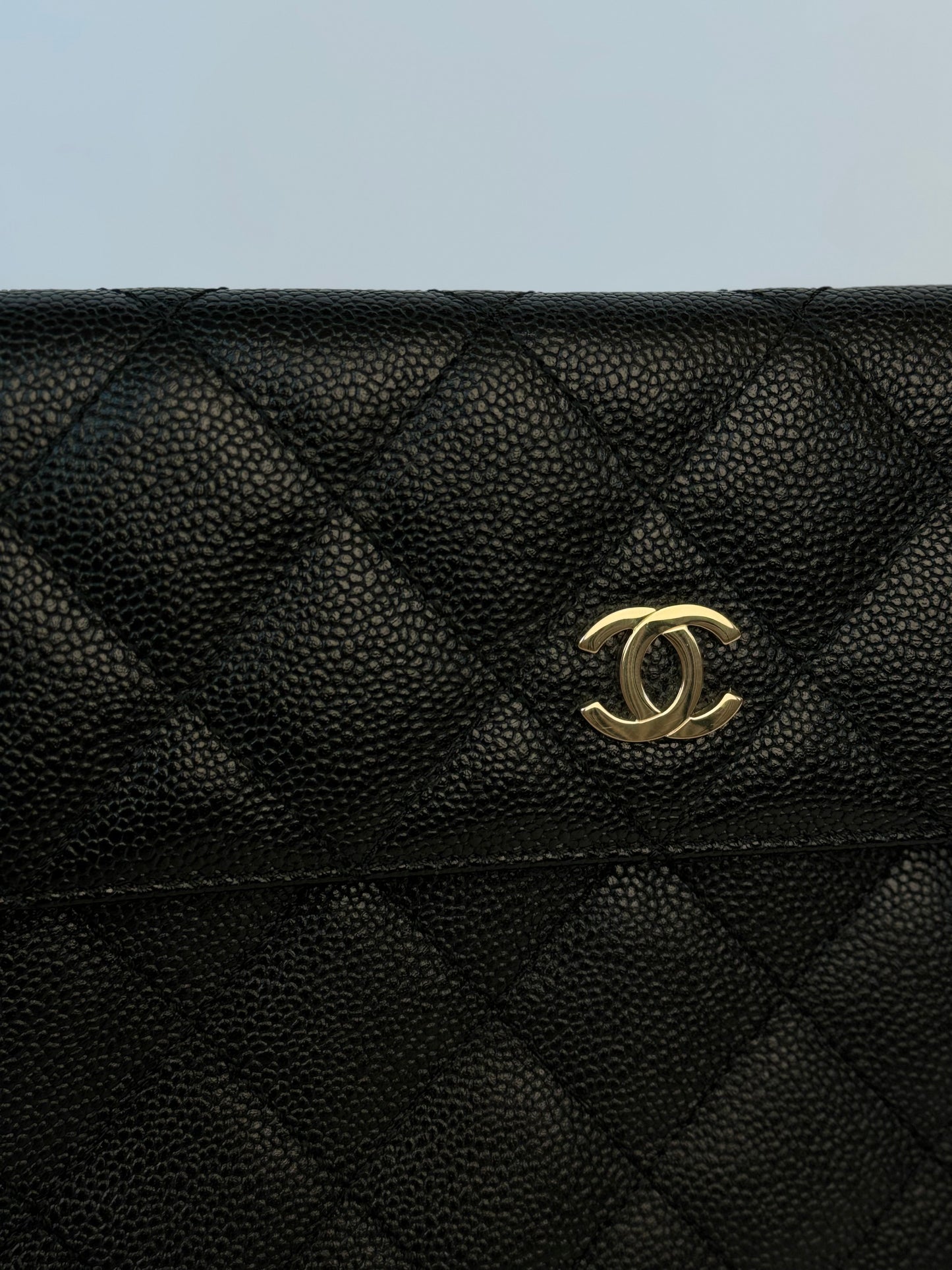 Chanel Quilted CC Flap Clutch