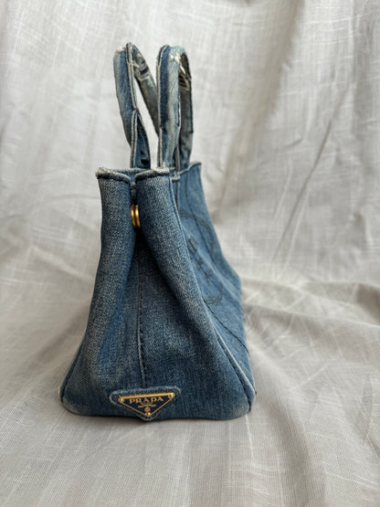 Prada Canapa Tote Jeans