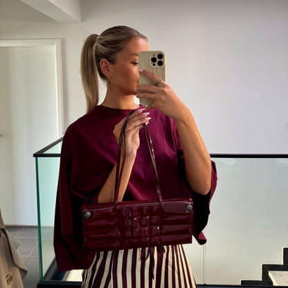 Chanel Chocolate Bar Burgundy