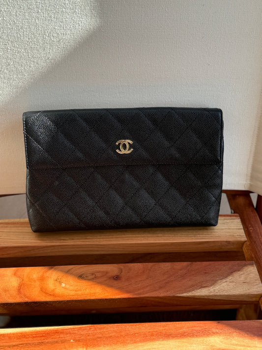 Chanel Quilted CC Flap Clutch